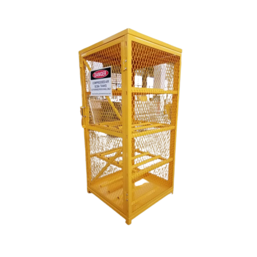 Scba Storage SCBA Tank Storage Cabinet | Rack Cage | 12 Cylinder Capacity | Heavy ...
